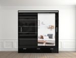 Florence High Gloss Wardrobe with Sliding Mirrors