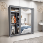 Milan Sliding Mirror Wardrobe - Image 5