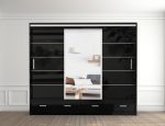 Florence High Gloss Wardrobe with Sliding Mirrors - Image 3
